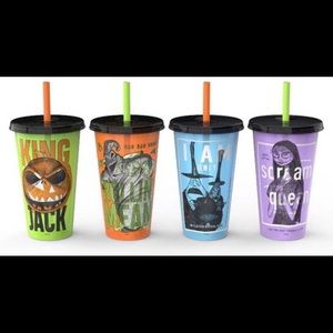 Disney Nightmare Before Christmas Glow in the Dark Halloween Cups 4 Pack